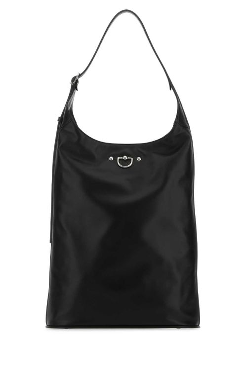 Nappa Leather Shoulder Bag — Black