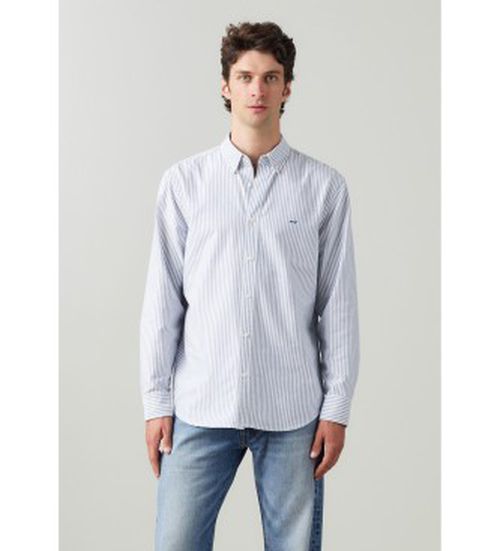Levi's for man. A7210-0023 Genuine blue button-down shirt (L), Casual, Cotton, Long sleeve