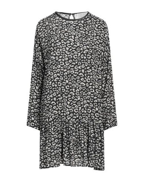 Woman Mini dress Black Size S Rayon, Metallic Polyester, Polyester, Polyurethane