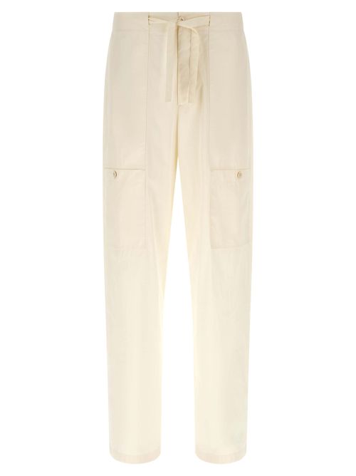 Cotton Poplin Cargo Pants — Beige