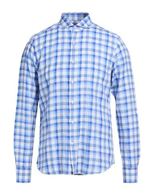 Man Shirt Blue Size 15 ¾ Cotton, Linen