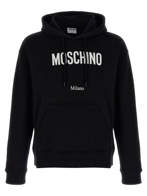 Black Logo print hoodie
