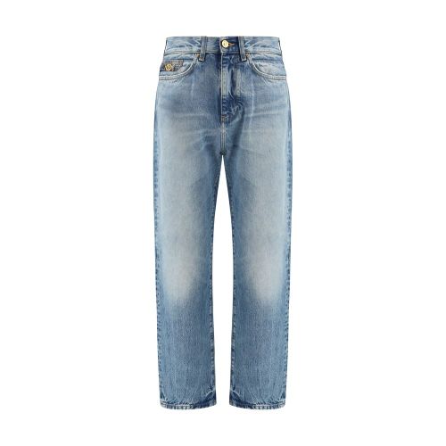 Distressed Light Stone-Wash Denim Jeans — Blue