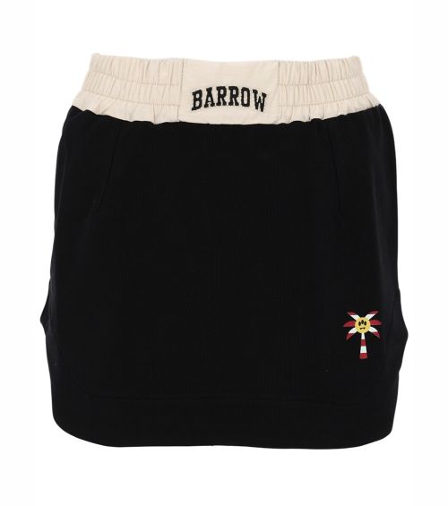 Black Graphic Mini Skirt