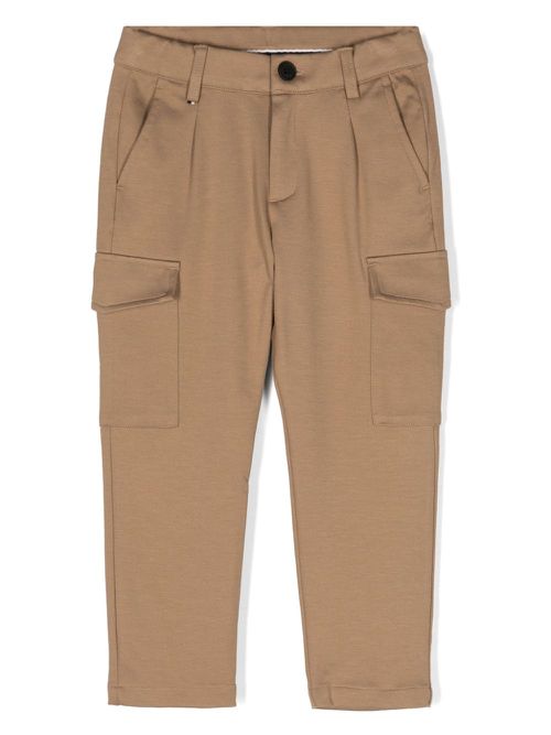 Mid-rise tapered cargo trousers - Neutrals