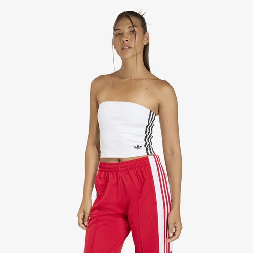 Top adidas 3 Stripes Tube Top White/ Black