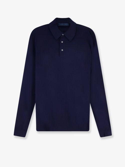 Wool Polo Shirt — Navy