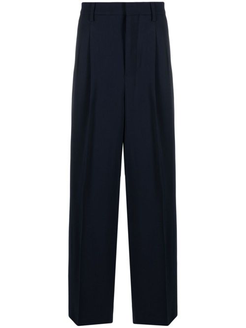 Pleated wide-leg trousers - Blue