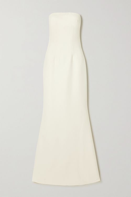 Strapless Crepe Gown - Ivory