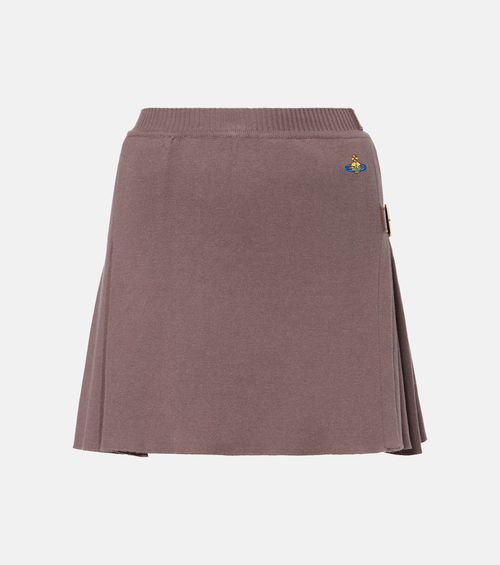 Bea Kilt cotton and cashmere miniskirt