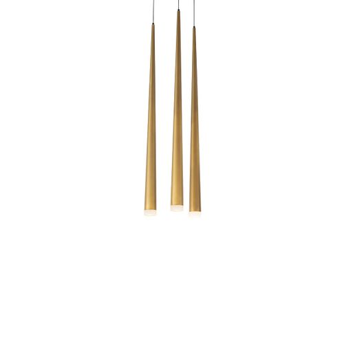 Modern Forms Cascade 3-Light Chandelier in Aged Bra