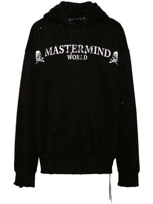 Logo-print hoodie - Black