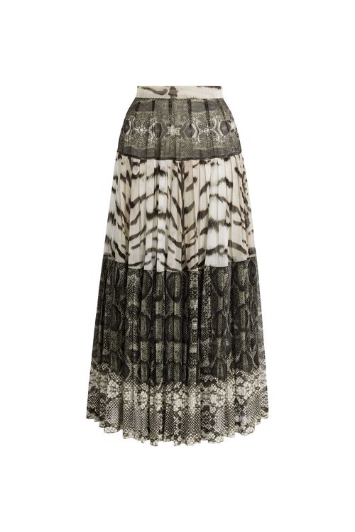 La Tigresse Reptilla Pleated Skirt