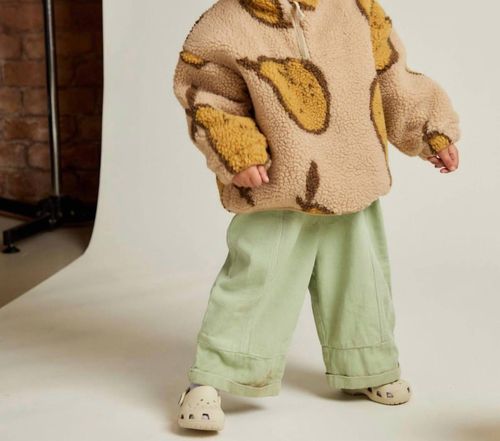Boy's Drew Almond Pear Borg Jacket In Brown