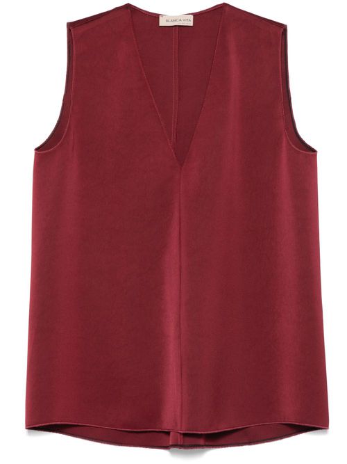 Satined blouse - Red