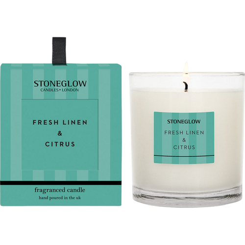 Stoneglow Candles Modern Classics Scented Candle - Boxed Tumbler - Fresh Linen & Citrus / 220g