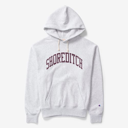 SNS Shoreditch Hoodie - Grey/Burgundy - unisex
