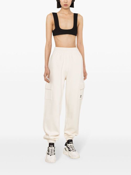 Wonwhi cotton blend track pants - Neutrals