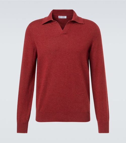 Cashmere polo sweater