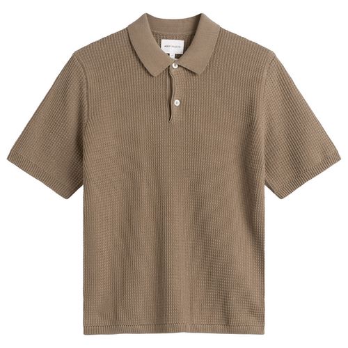 Men's Anholt Cotton Crepe Polo in Walnut