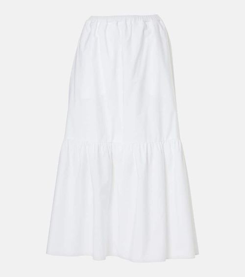 Tiered cotton maxi skirt