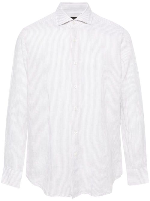 Striped linen shirt - Neutrals