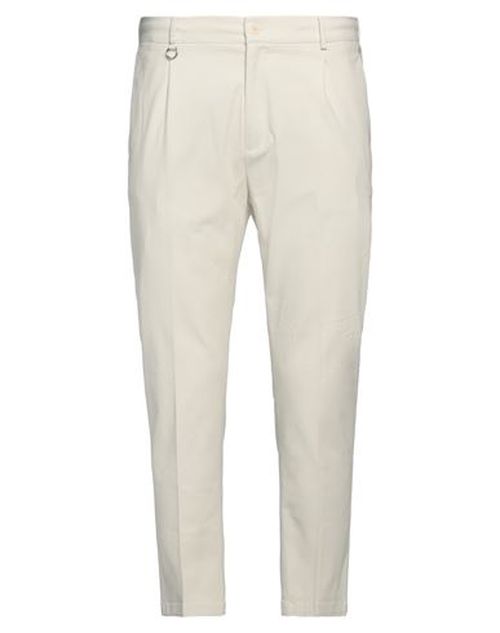 Man Pants Cream Size 38 Cotton, Elastane