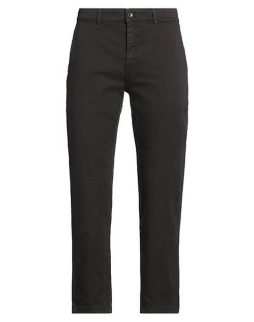 Man Pants Dark brown Size 33 Cotton, Elastane
