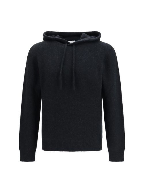 Merino Wool Blend Hoodie — Black