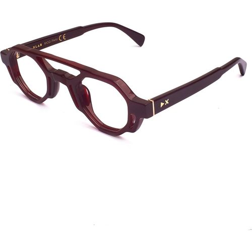 XLAB Unisex Paxi fotocromatico Montature da vista Acetato Bordeaux Geometrica Demo