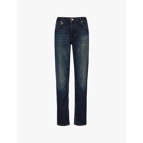 Mens on Union Lou Brand-patch Straight-leg Slim-fit Stretch-denim Blend Jeans 30/32