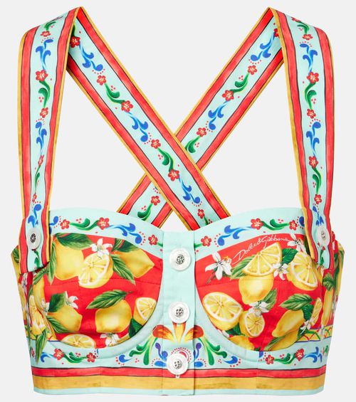Printed bra top