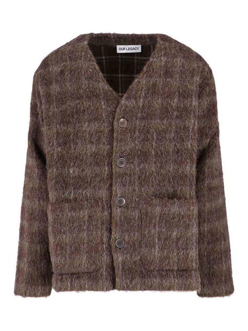 Checked Cardigan