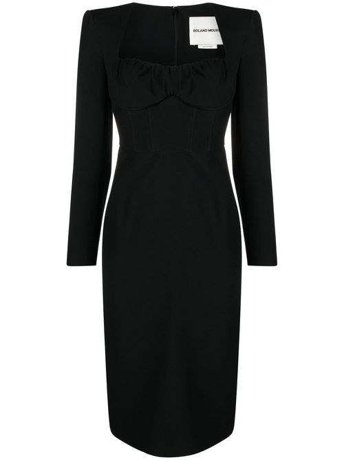 Sweetheart midi dress - Black