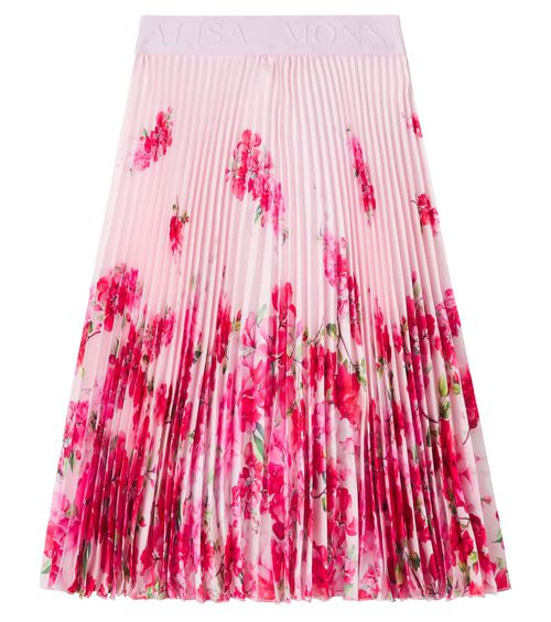 Soleil floral plissé skirt