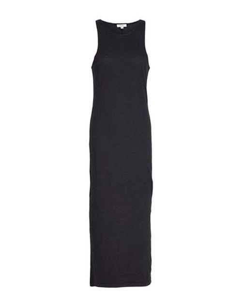 Woman Midi dress Midnight blue Size M Linen, Elastane