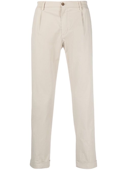 Pleated tailored trousers - Neutrals