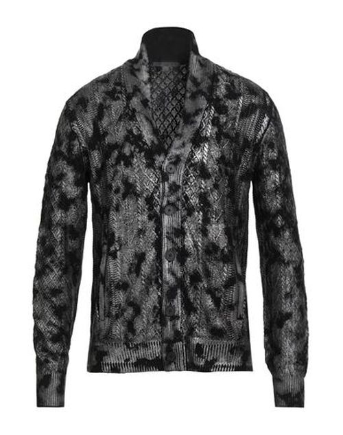 Man Cardigan Grey Size M Viscose