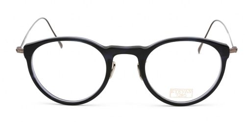Eyevan 414 2023 Men's Glasses Black 46 - Free Lenses - Blue Light Block Available