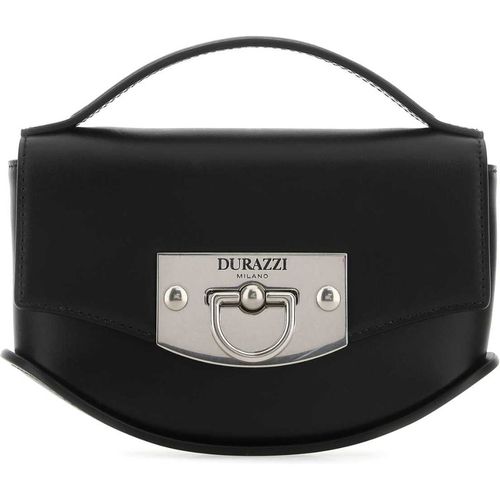Durazzi Black Leather Mini Swing Handbag