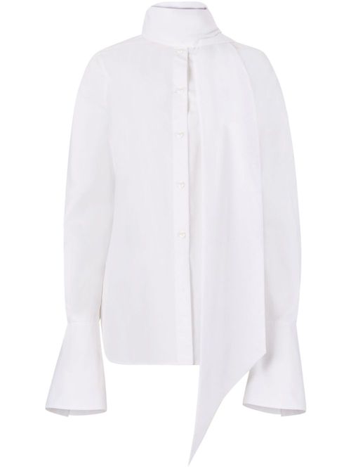 Pussy-bow shirt - White