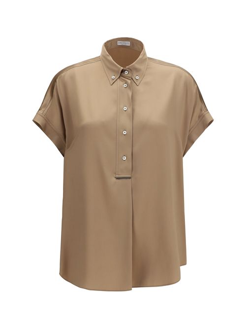 Silk Shirt — Beige