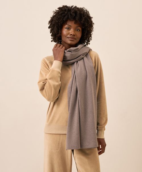Women's Deep Taupe Heather Airplane Travel Scarf Wrap