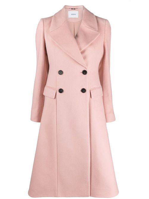 Double-breasted flared coat - Pink