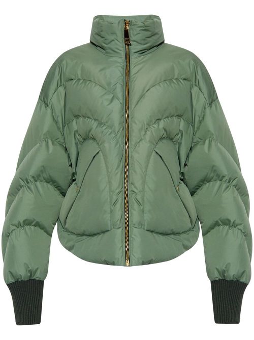 Stand-up collar zip jacket - Green
