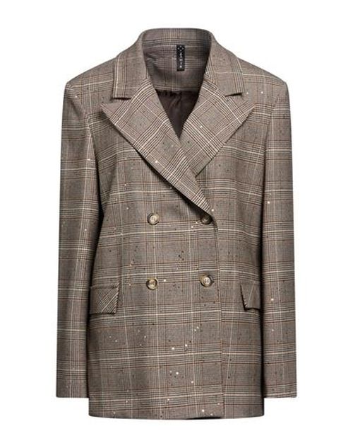 Woman Blazer Brown Size 10 Polyester, Viscose, Elastane