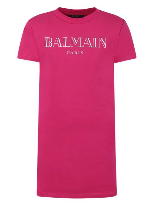 Logo-print T-shirt dress - Pink