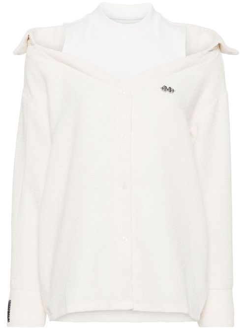 Layered tank top shirt - Neutrals