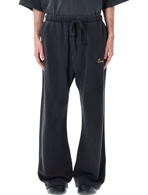 Training Classic Flare Black Sweatpants Faded Cotton Pant - Men