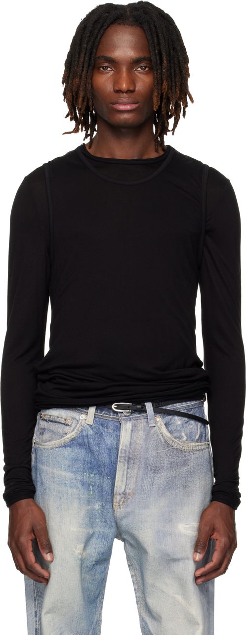 Black Doria Double Layer T-shirt Set